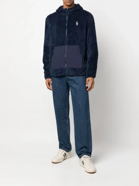 Haftowane skarpety Polo Ralph Lauren o krotszym kroju szare