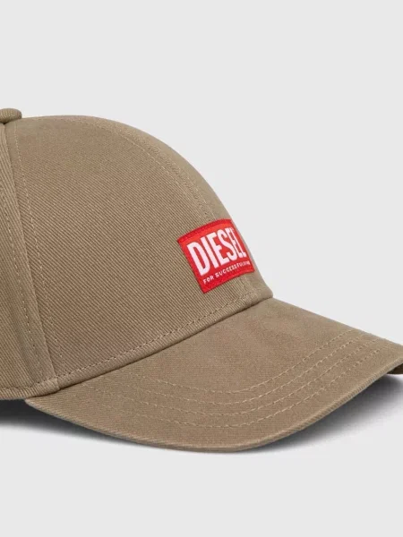 Diesel Akcesoria unisex Beżowy M Czapki zielona