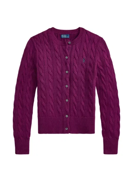 Pleteni kardigan Polo Ralph Lauren ljubičasta