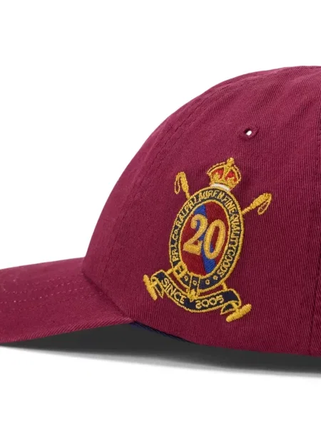 Μικρός κασκέτο Polo Ralph Lauren με χαμηλή μέση υφαίνω διαγωνίως πράσινο
