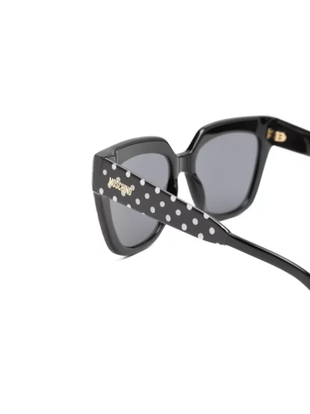 Ochelari de soare ochi de pisică Moschino Eyewear cu buline negru