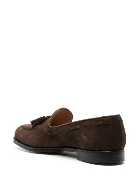 Велурени лоуфъри Crockett & Jones кафяво
