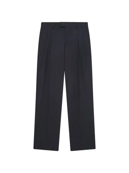 Pantaloni Lardini cu model herringbone albastru