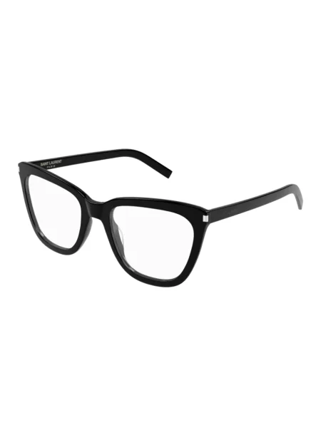 Lniane okulary przeciwsłoneczne Saint Laurent czarne