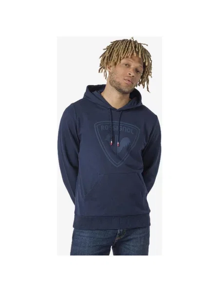 Bluza z kapturem Rossignol Sweat ciemnoniebieska S niebieska