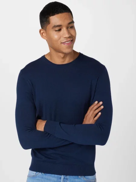 JACK & JONES Pulover JJEEmil bleumarin