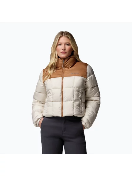 Geacă izolată pentru femei Columbia Puffect III Cropped dark stone/camel brown maro