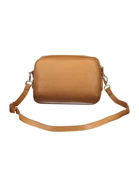 Lniana torebka crossbody Valentino Bags brązowa