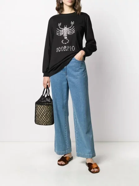 Pulover Alberta Ferretti de cristal negru