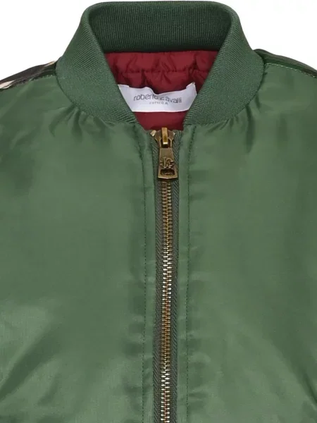 Kurtka bomber dziecięcy Roberto Cavalli zielony