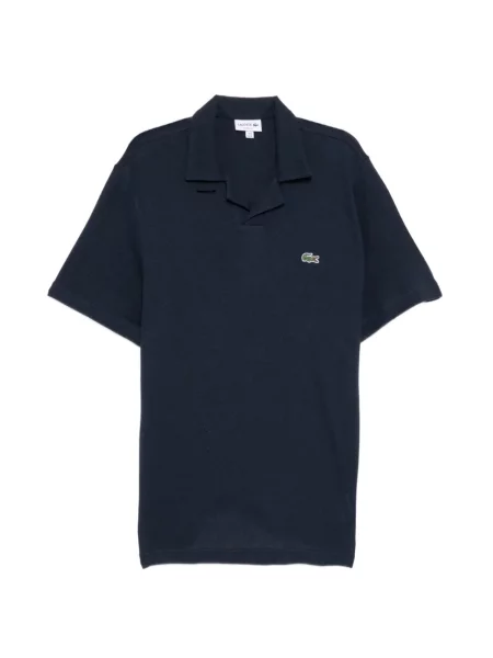 Polo Lacoste cu broderie albastru