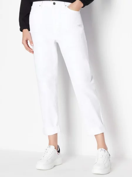Armani Exchange Прямі джинси білий