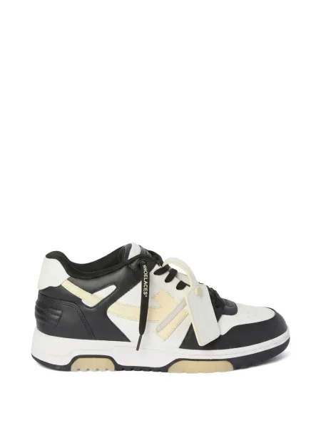 Sneakerși Off-white cu șireturi din dantelă alb