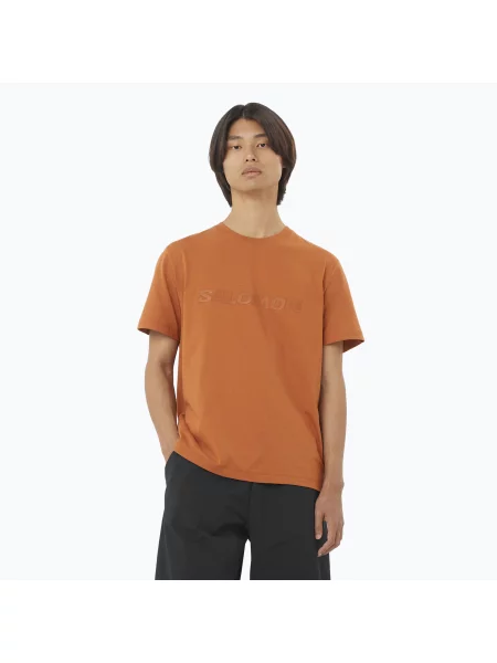 Koszulka Salomon Big Logo Tee sierra pomarańczowa