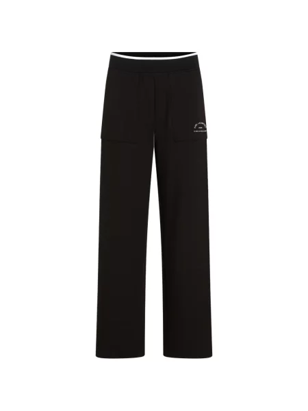 Pantaloni sport Karl Lagerfeld cu buzunare aplicate negru