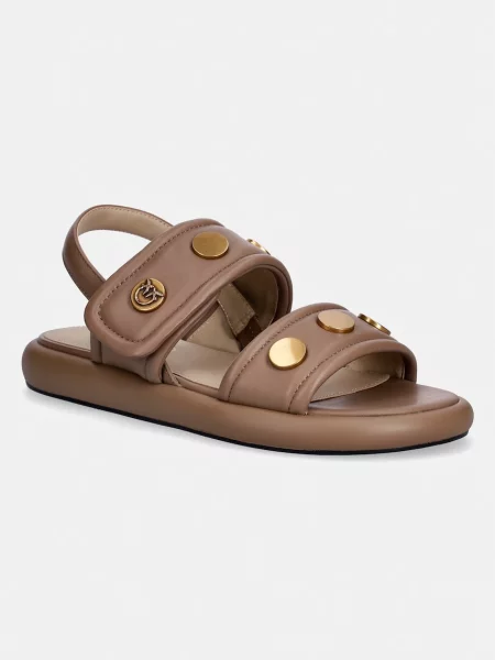 Pinko sandale de damă din piele Fiona 01 bej