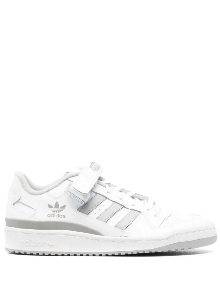 Кожени маратонки Adidas Forum на райета бяло