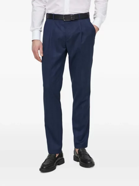 Pantaloni Sisley în carouri albastru