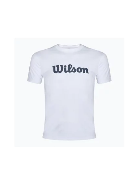 Тенісна футболка Wilson Team Graphic яскравий шрифт білий