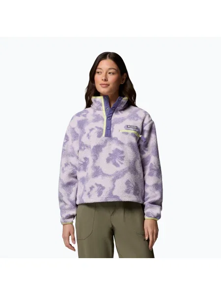 Bluză polar pentru femei Columbia Helvetia II Printed Cropped Half Snap stormwatch/sprayflower
