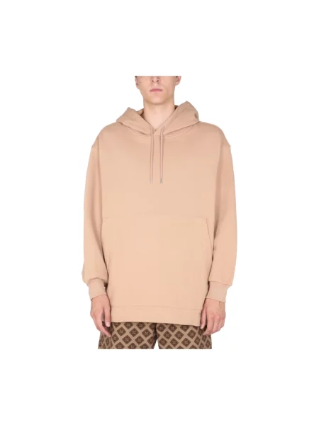 Bluza z kapturem Dries Van Noten z kapturem ze sznurkiem beżowa