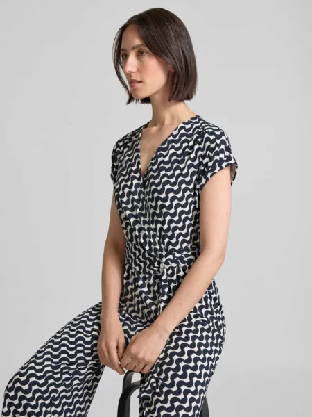 Kombinezon Betty Barclay z dekoltem w serek granatowy