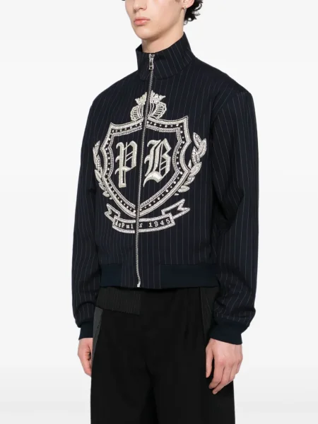 Geacă Balmain de cristal albastru