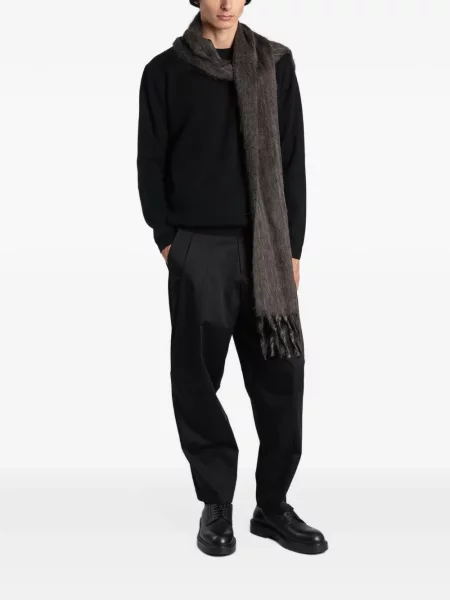 Pulover Low Brand cu decolteu rotund negru