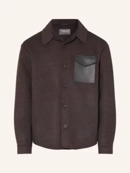 Mackage Svrchní Košile Emmanuel-Pl hnědá / tmavě / tmavě modrá šedá