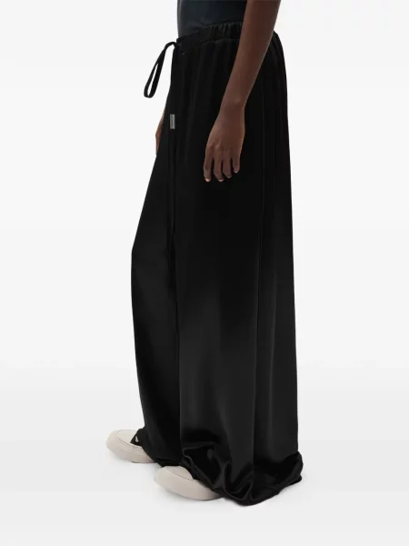 Pantaloni Ann Demeulemeester din satin negru