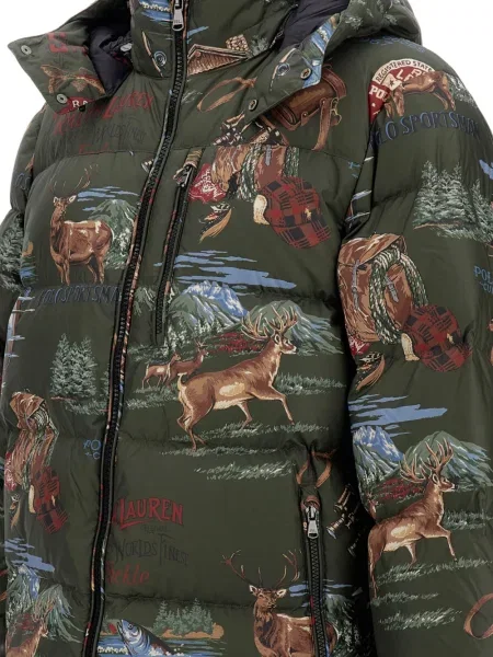 Tricou Polo Ralph Lauren cu imagine cu decolteu rotund verde