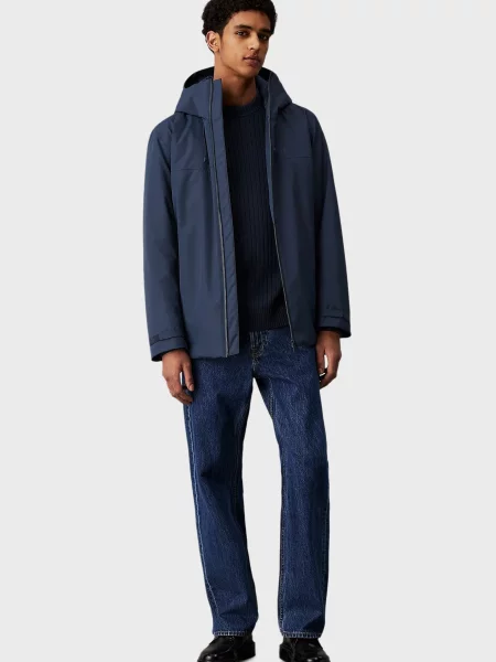 Коротка джинсова куртка Calvin Klein Jeans синя