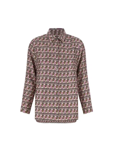 Lniana wielobarwność koszula Max Mara