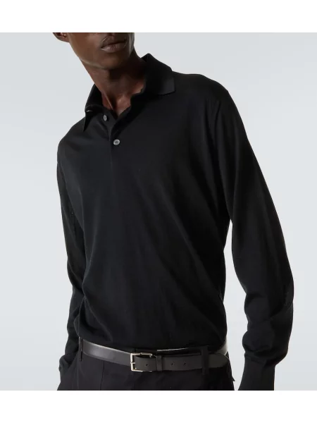 Polo Zegna de lână negru