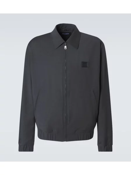 Volnena jakna Dolce&gabbana z avtogramom siva