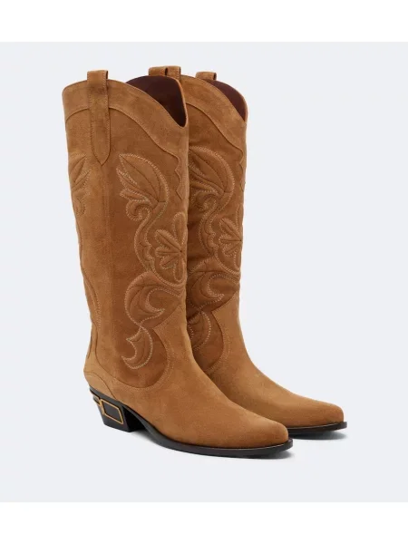 Botine Etro din piele de căprioară maro