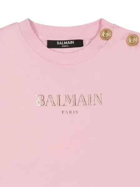 Koszulka dziecięca Balmain różowa
