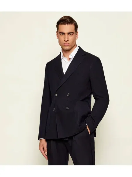BOSS BLACK De lână sacou negru