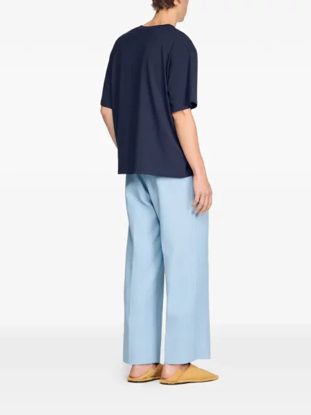 Tricou Sandro cu model floral cu imagine albastru