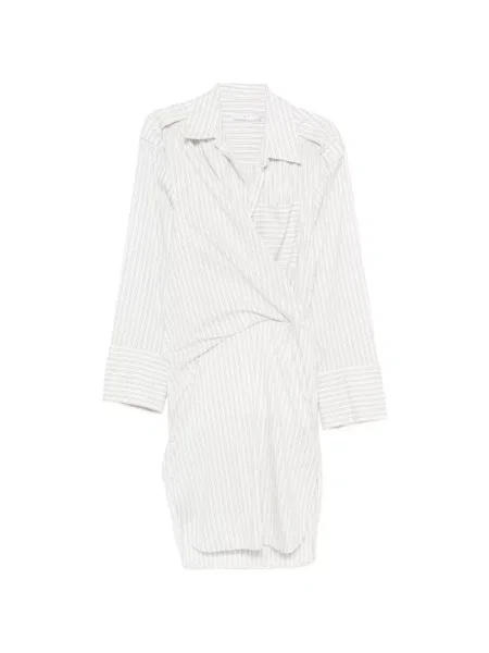 Mała sukienka mini Iro kopertowa garniturowa biała