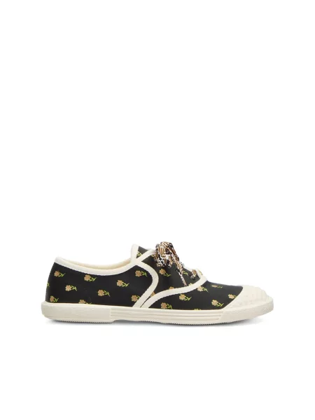 Lniane sneakersy Valentino Garavani czarne