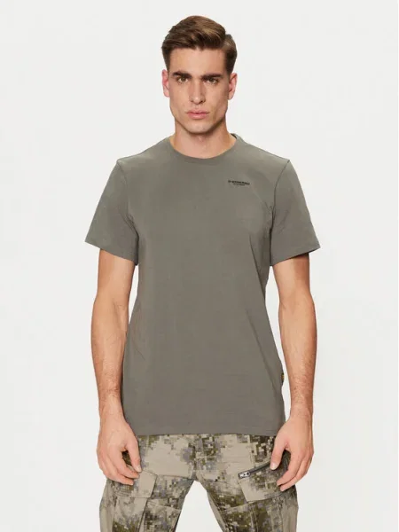 G-Star tričko pánske s elastanom Slim base sivá