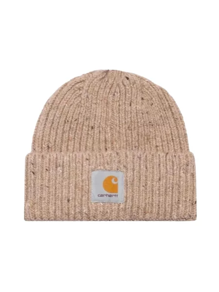 Czapka beanie z mieszanki wełny i bawełny model ANGLISTIC' Carhartt Work In Progress beżowa