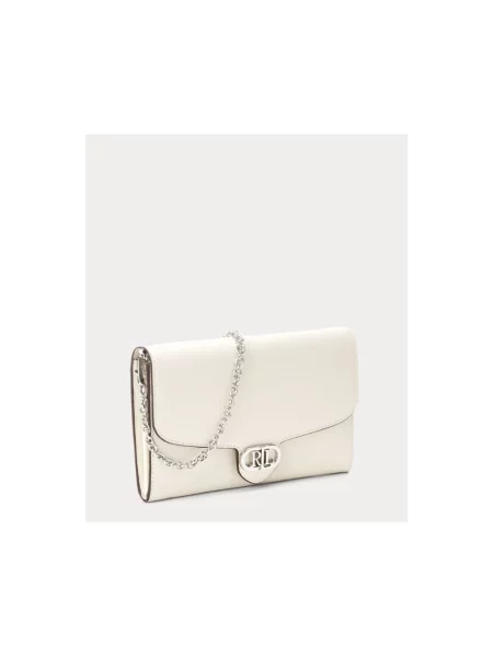 Torebka crossbody Ralph Lauren skórzana biała
