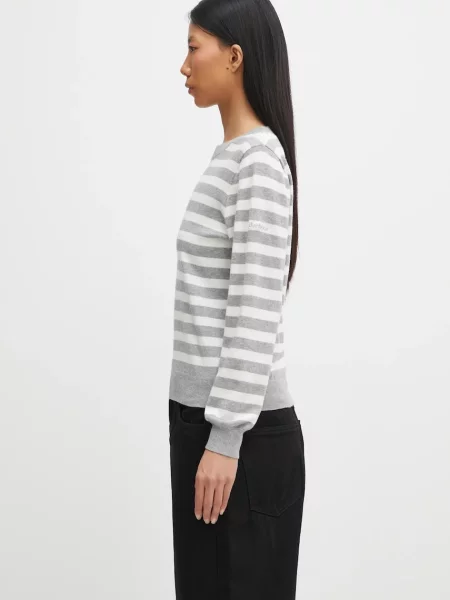 Barbour sweter z domieszką kaszmiru Lois Knitted Jumper lekki szary