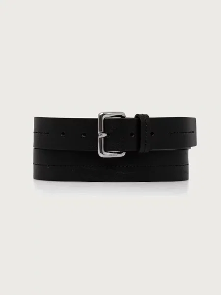 Cu centură curea Hugo din piele negru