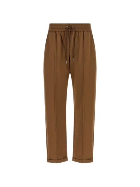 Pantaloni Brunello Cucinelli alergare maro