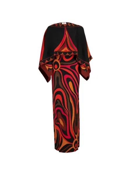 Rochie maxi Pucci cu imagine negru