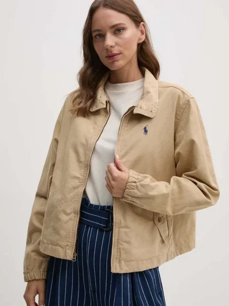 Bunda Polo Ralph Lauren oversize béžová