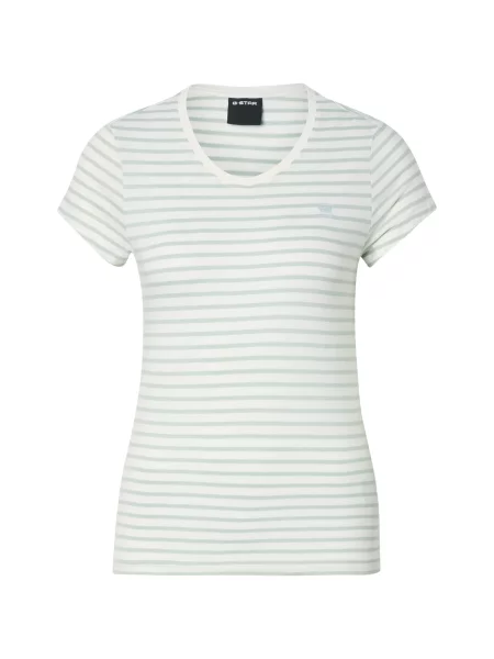 G-STAR Tricou Eyben verde pastel alb
